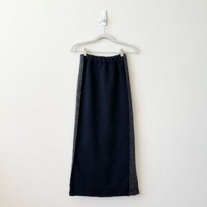 Joseph Tricot Wool Knit Sweater Skirt in Black Size Small